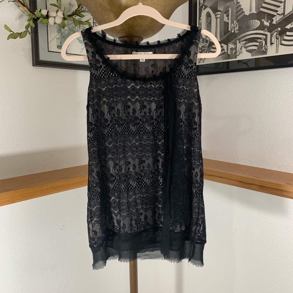 Cabi Lace Black Tank Top